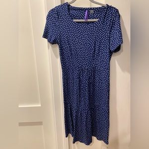 Seraphine fitted blue maternity dress